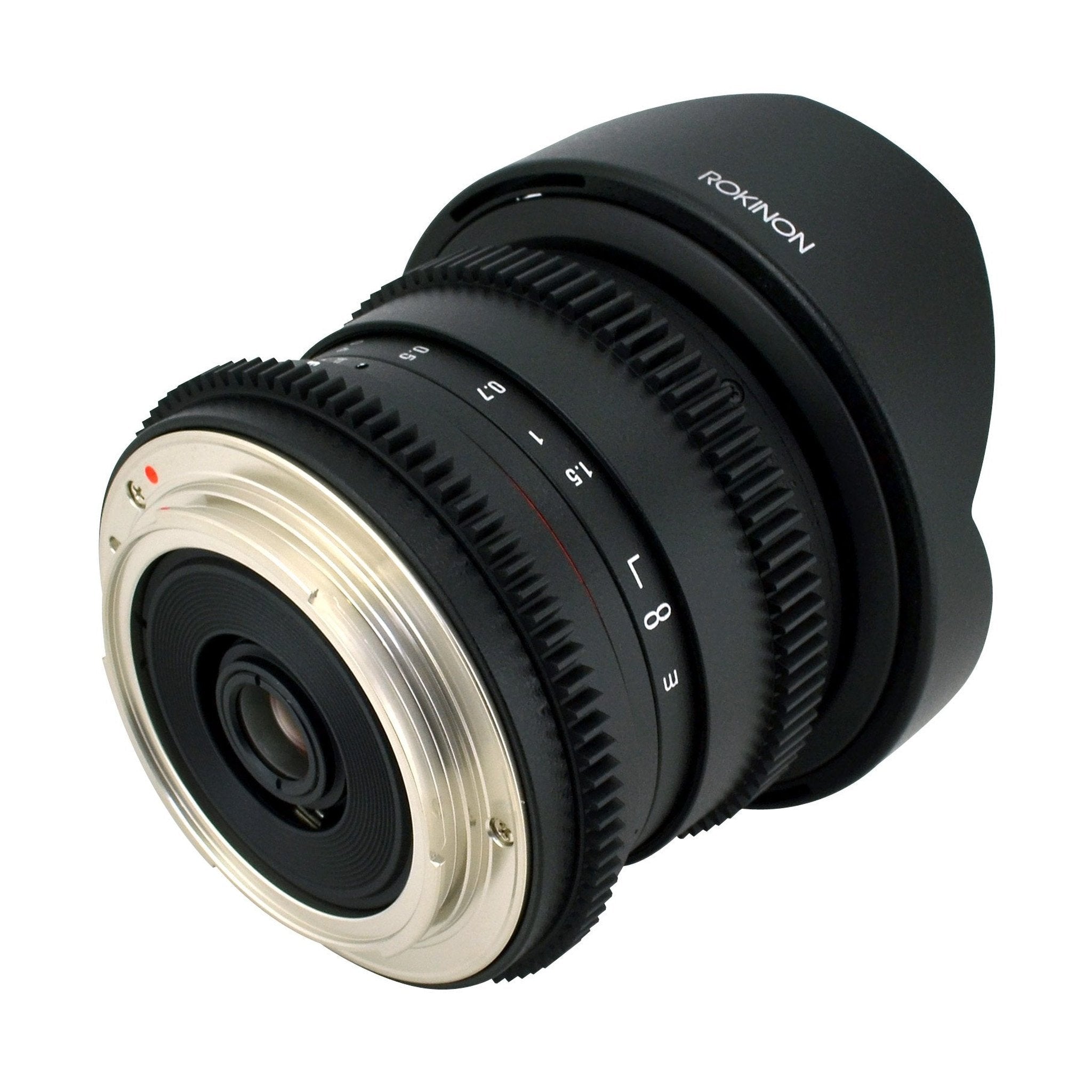 Rokinon RKHD8MV-N HD 8mm t/3.8 Fisheye Lens for Nikon with De-clicked Aperture and Removable HoodWide-Angle Lens