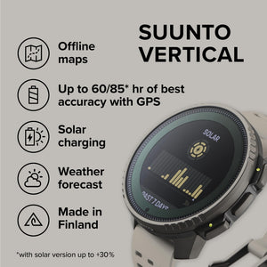 SUUNTO Vertical: Adventure GPS Watch, Large Screen, Offline Maps, Solar Charging SUUNTO