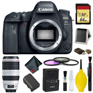 Canon EOS 6D Mark II DSLR Camera Body Only Complete Kit International Model w/Canon EF 100-400mm f/4.5-5.6L is II USM