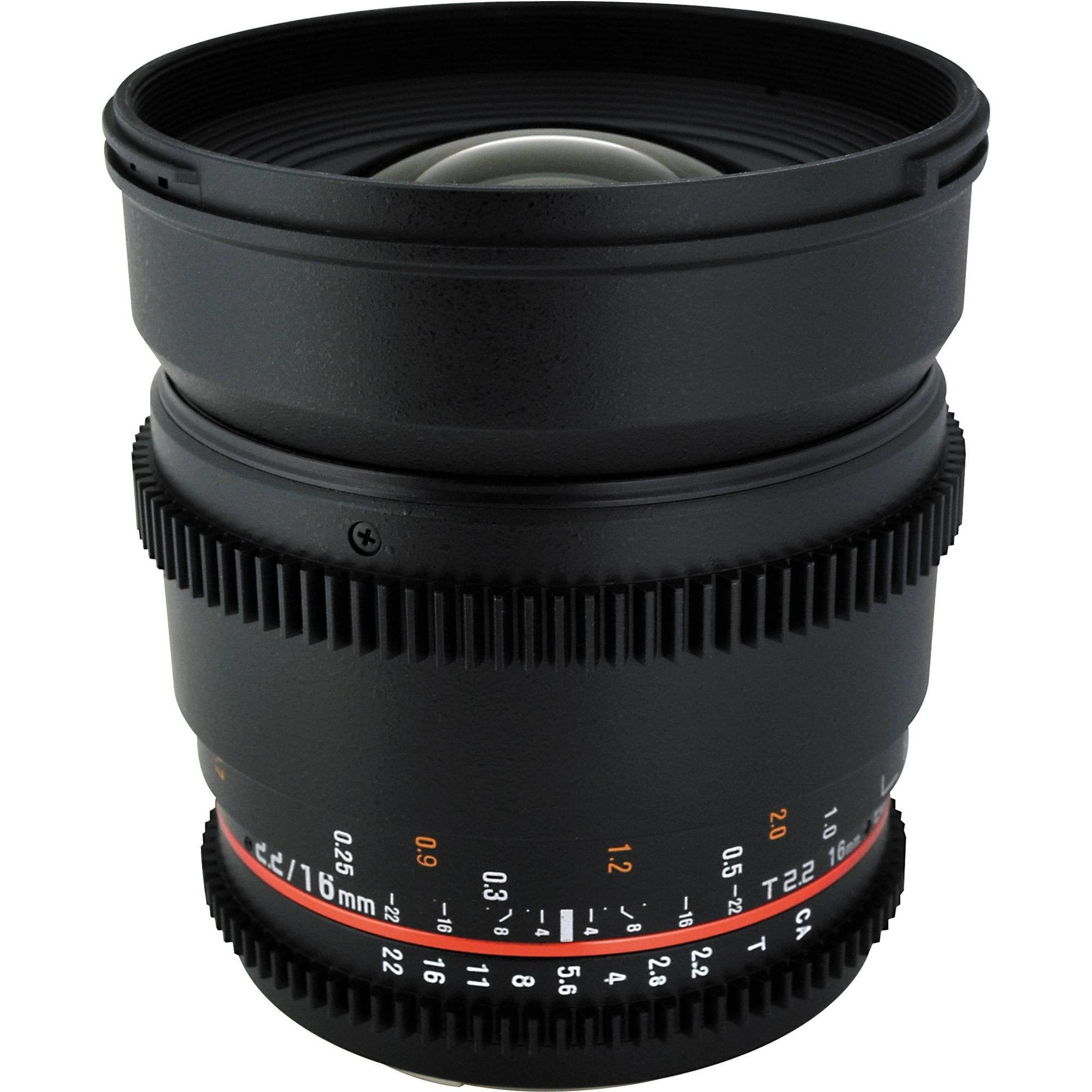 Rokinon 16mm T2.2 Cine Lens for Nikon F # CV16M-N + MicroFiber Cloth + Lens Pen Cleaner + 32GB SDHC Memory Card Bundle Rokinon