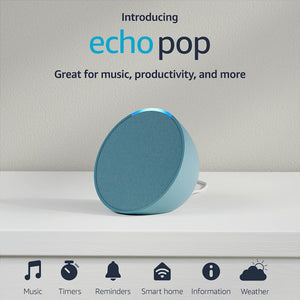 Amazon - Echo Pop 1st Generation Smart Speaker with Alexa - Midnight Teal Amazon