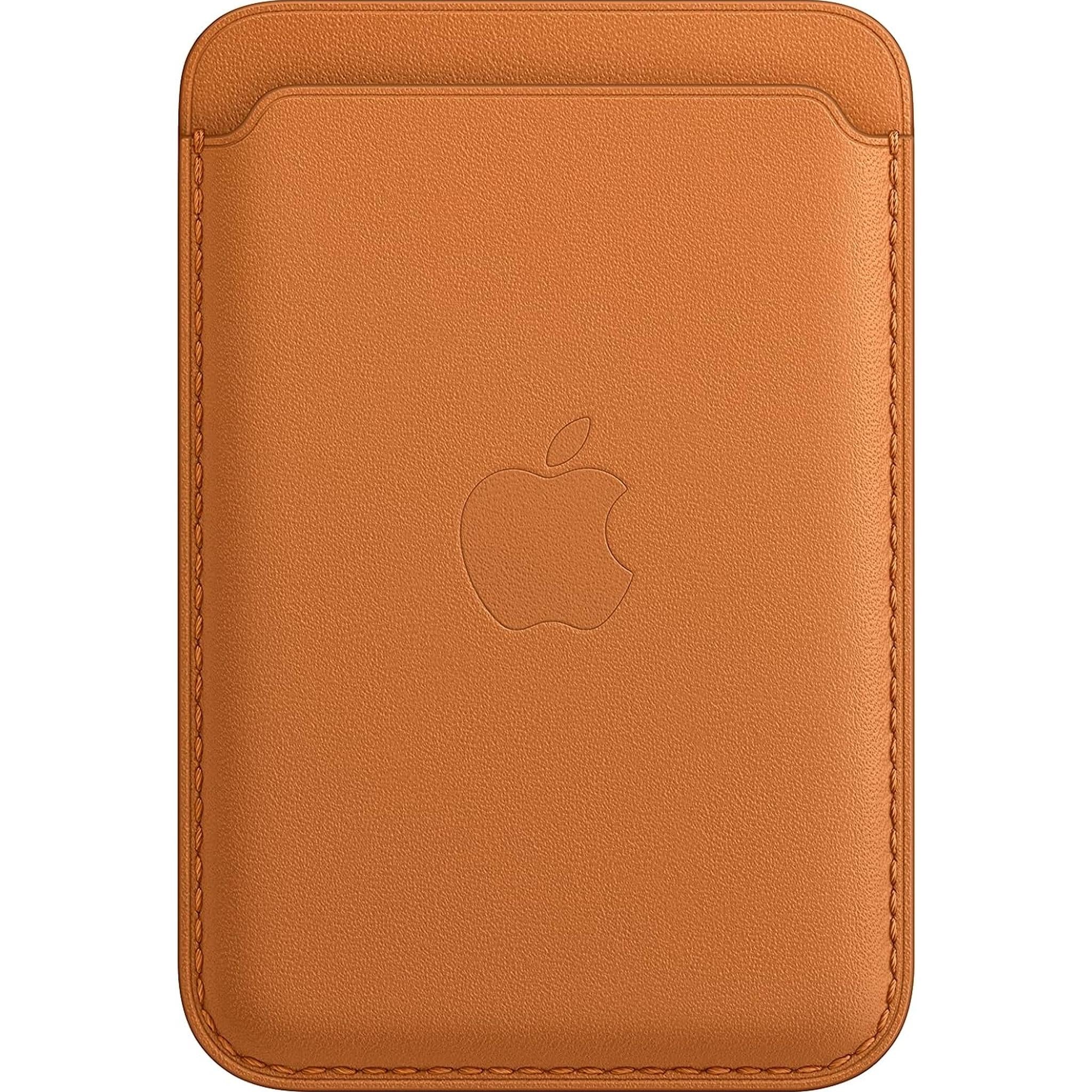 Apple Leather Wallet with MagSafe for iPhone - Now with Find My Support - Golden Brown Apple