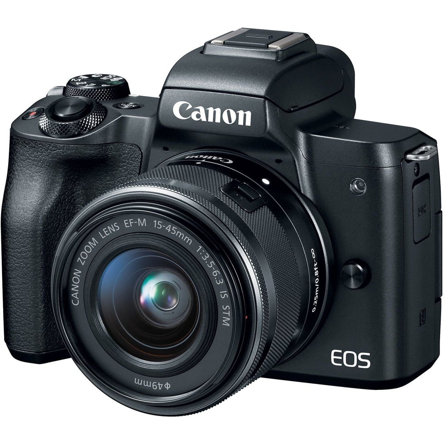 Canon EOS M50 Mirrorless Camera Kit w/EF-M15-45mm (Black) USA Model (Kit Box)