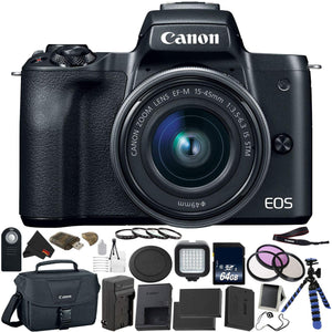 Canon EOS M50 Mirrorless Digital Camera with 15-45mm Lens Deluxe Bundle 04 Canon