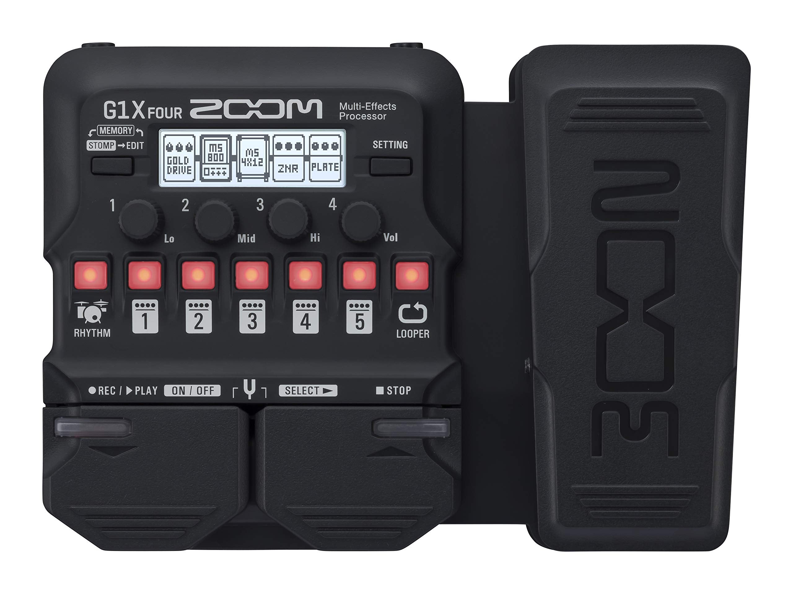 Zoom G1X FOUR Guitar Multi-Effects Processor with Expression Pedal 