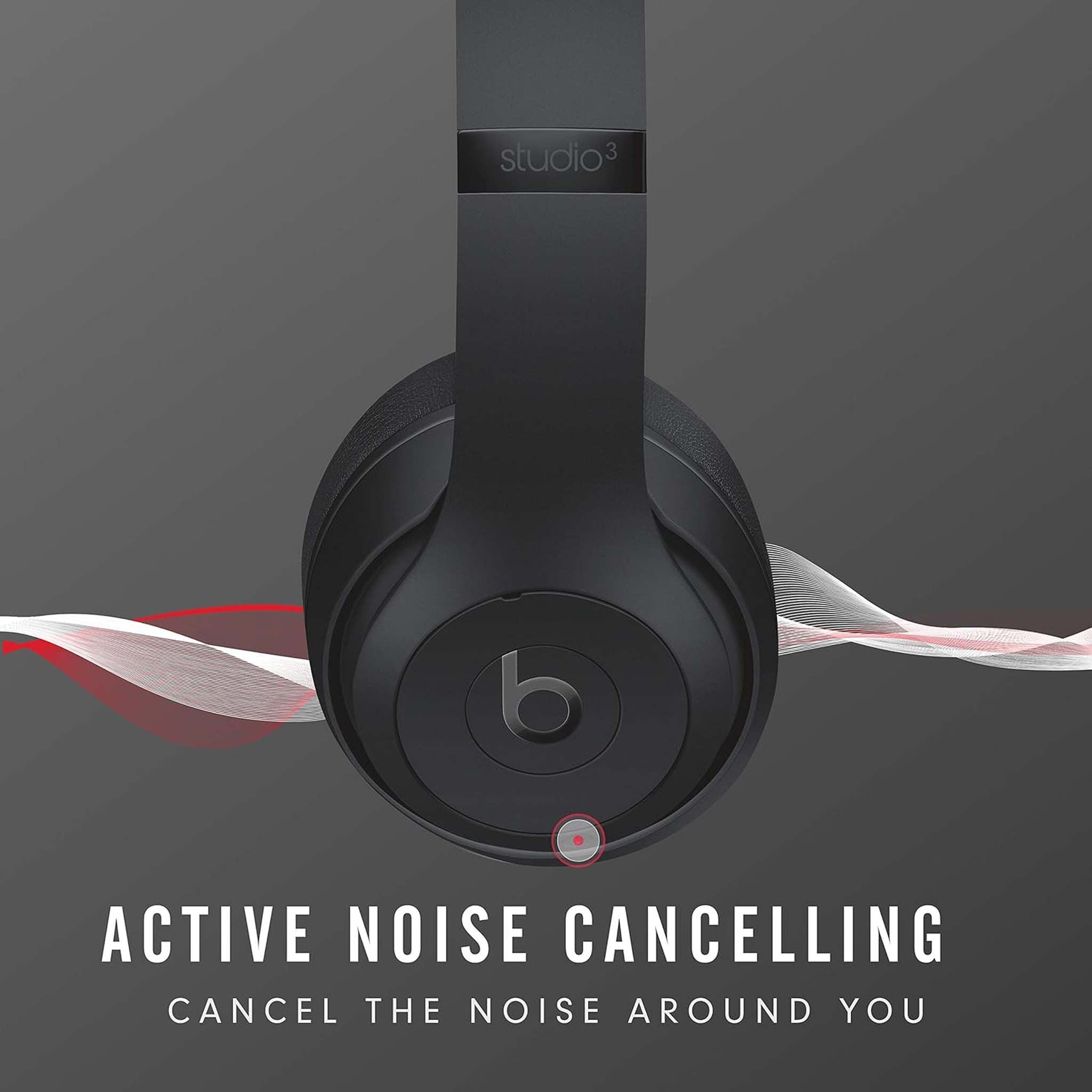 Beats Studio3 Wireless Noise Cancelling Over-Ear Headphones Matte Black Latest Model