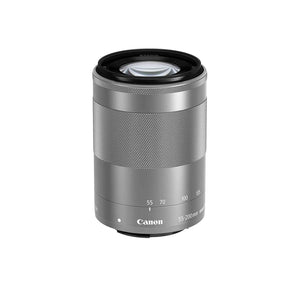 Canon EF-M 55-200mm f/4.5-6.3 Image Stabilization STM Zoom Lens Silver Renewed - Reconditioned Canon