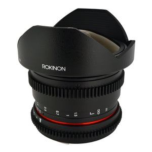 Rokinon RKHD8MV-N HD 8mm t/3.8 Fisheye Lens for Nikon with De-clicked Aperture and Removable HoodWide-Angle Lens