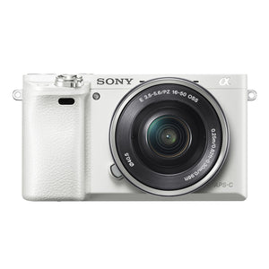 Sony Alpha a6000 Mirrorless Digital Camera - White with 16-50mm Lens SONY