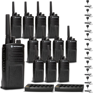 2 x Motorola Charger + 12 x Motorola RMV2080 OnSite 2-Way Radio + Mic + More Motorola Solutions