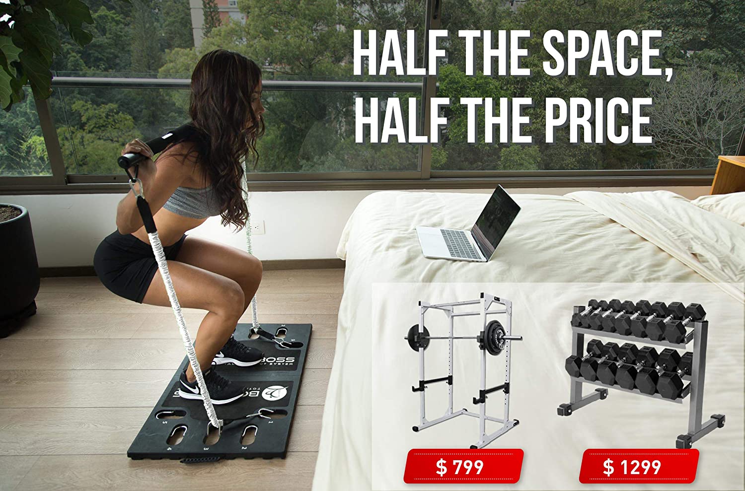 BodyBoss Home Gym 2.0 By 6Ave- Full Portable Gym Home Workout Package