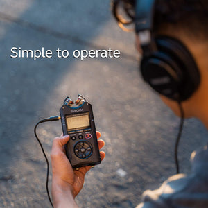 Tascam DR-40X Four-Track Digital Audio Recorder and USB Audio Interface, Black Tascam