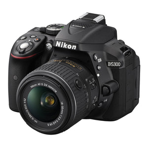 Nikon D5300 24.2 MP CMOS Digital SLR Camera with 18-55mm f/3.5-5.6G ED VR Auto Focus-S DX NIKKOR Zoom Lens Black - Used Nikon