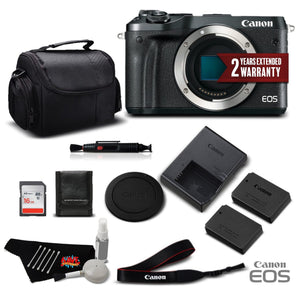 Canon EOS M6 Mirrorless Digital Camera Body Only, Black 1724C001- Standard Bundle - International Version Canon