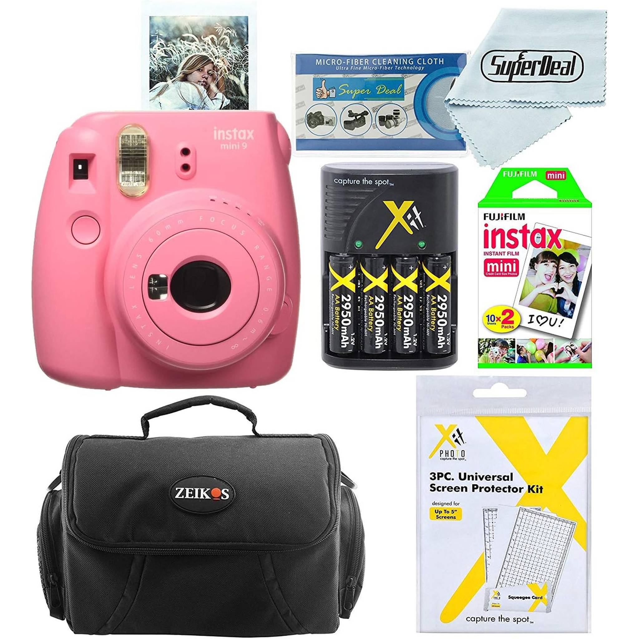 Fujifilm Instax Mini 9 Instant Film Camera with 20 Film Sheets + Bag Fujifilm