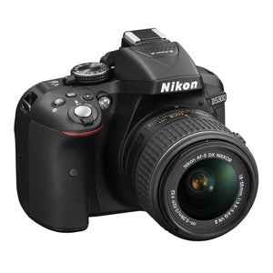 Nikon D5300 24.2 MP CMOS Digital SLR Camera with 18-55mm f/3.5-5.6G ED VR Auto Focus-S DX NIKKOR Zoom Lens Black - Used Nikon