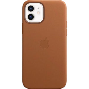 Apple iPhone 12 and iPhone 12 Pro Leather Case with Magsafe - Saddle Brown Apple