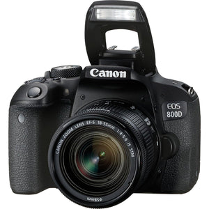 Canon EOS 800D / Rebel T7i DSLR Camera with 18-55mm Lens + Creative Filter Set, EOS Camera Bag + Sandisk Ultra 64GB Card + Electronics Cleaning Set, And More International Model - Used Canon