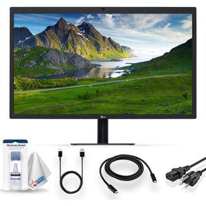 LG 27MD5KL-B UltraFine 5K Display Bundle - 27" 16:9 5K 5120 x 2880 IPS Monitor, 500 cd/m Brightness, Thunderbolt 3 / USB Type-C Inputs With Cleaning Set LG