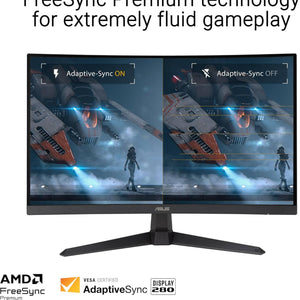 ASUS TUF Gaming 27” 1080P Curved Monitor VG27VQM1B - Full HD, 1500R, 280Hz, 1ms, Extreme Low Motion Blur, FreeSync Premium, Shadow Boost, Eye Care, 90% DCI-P3, DisplayWidget Center, 3 yr Warranty ASUS