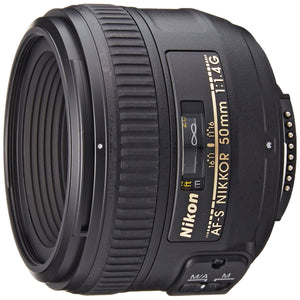 Nikon AF-S FX NIKKOR 50mm f/1.4G Lens with Auto Focus for Nikon DSLR Cameras - Reconditioned Nikon