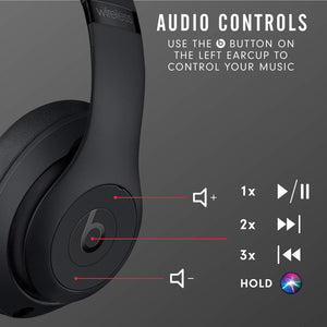 Beats Studio3 Wireless Noise Cancelling Over-Ear Headphones Matte Black Latest Model