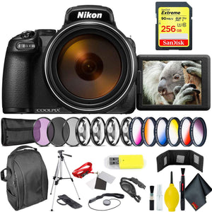 Nikon COOLPIX P1000 Digital Camera + 256GB Sandisk Extreme Memory Card Professional Bundle International Model Nikon