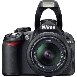 Nikon D3100 14.2MP Digital Camera + AF-S DX 18-55mm f/3.5-5.6 VR Lens - Black - Like New Nikon
