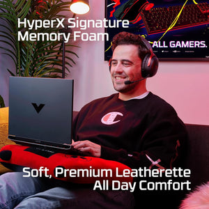 HyperX Cloud III Wireless – Gaming Headset for PC, PS5, PS4, up to 120-hour Battery, 2.4GHz Wireless, DTS Spatial Audio, 53mm Angled Drivers, Memory Foam, Durable Frame, 10mm Microphone, Black/Red HyperX