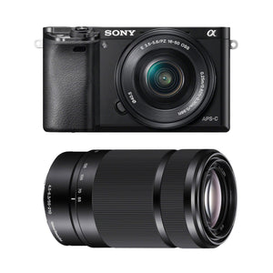 Sony Alpha A6000 Wi-Fi Digital Camera & 16-50mm Lens with E-Mount 55-210mm f/4.5-6.3 OSS Zoom Lens Sony