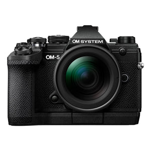 OM System OM-5 Black Micro Four Thirds System Camera M.Zuiko Digital ED 12-45mm F4.0 PRO kit Outdoor Camera Weather Sealed Design 5-Axis Image Stabilization 50MP Handheld High Res Shot OM Digital Solutions
