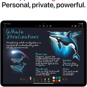Apple iPad Air 11-inch with M3 chip Built for Apple Intelligence, Liquid Retina Display, 128GB, 12MP Front/Back Camera, Wi-Fi 6E, Touch ID, All-Day Battery Life - Space Gray - Reconditioned