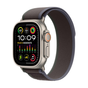 Apple Watch Ultra 2 GPS + Cellular 49mm Smartwatch with Rugged Titanium Case & Blue/Black Trail Loop S/M. Fitness Tracker, Precision GPS, Action Button, Extra-Long Battery Life, Carbon Neutral Apple