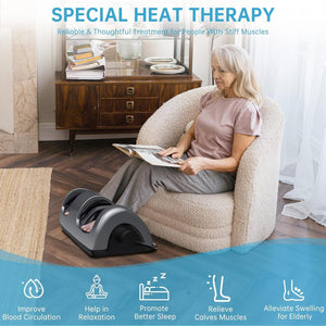 TISSCARE Foot Massager - Shiatsu Foot Massager with Heat for Neuropathy and Plantar Fasciitis - Feet Massager for Circulation and Pain Relief TISSCARE