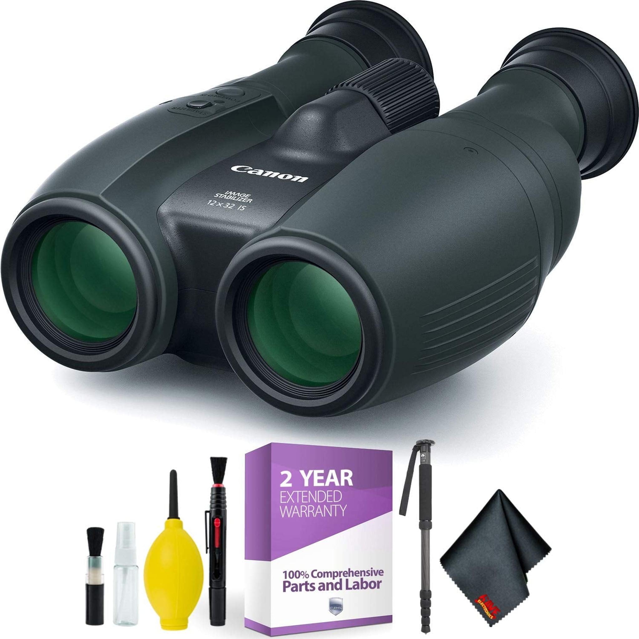 Canon 12x32 is Image Stabilized Binocular + Cleaning Kit + 2 Year Extended Warranty