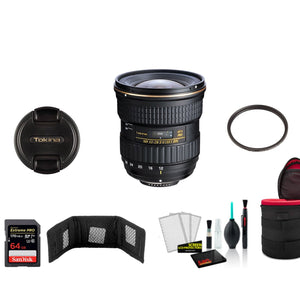 Tokina 12-28mm f/4.0 AT-X Pro APS-C Lens for Canon - Kit with 64GB Memory Card Tokina
