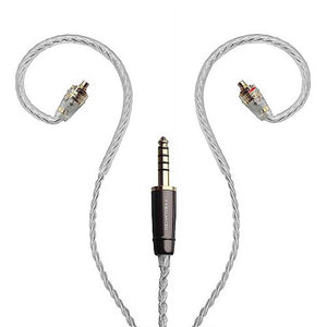 MEZE AUDIO | Rai Series MMCX Cable | Headphones HiFi Cable Replacement 4.4mm Male to Dual MMCX Connector Plug | Silver Plated Upgrade Balanced Cable 4.4mm Jack | Cable Length 1.2m/3.9ft MEZE AUDIO