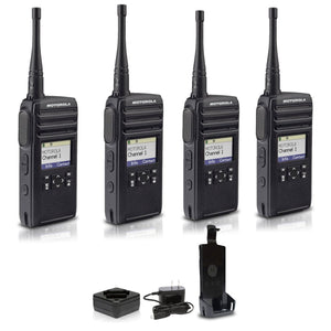 Motorola DTR700 900 MHz Digital 2-Way Radio 50 Channels 4-Pack Motorola Solutions