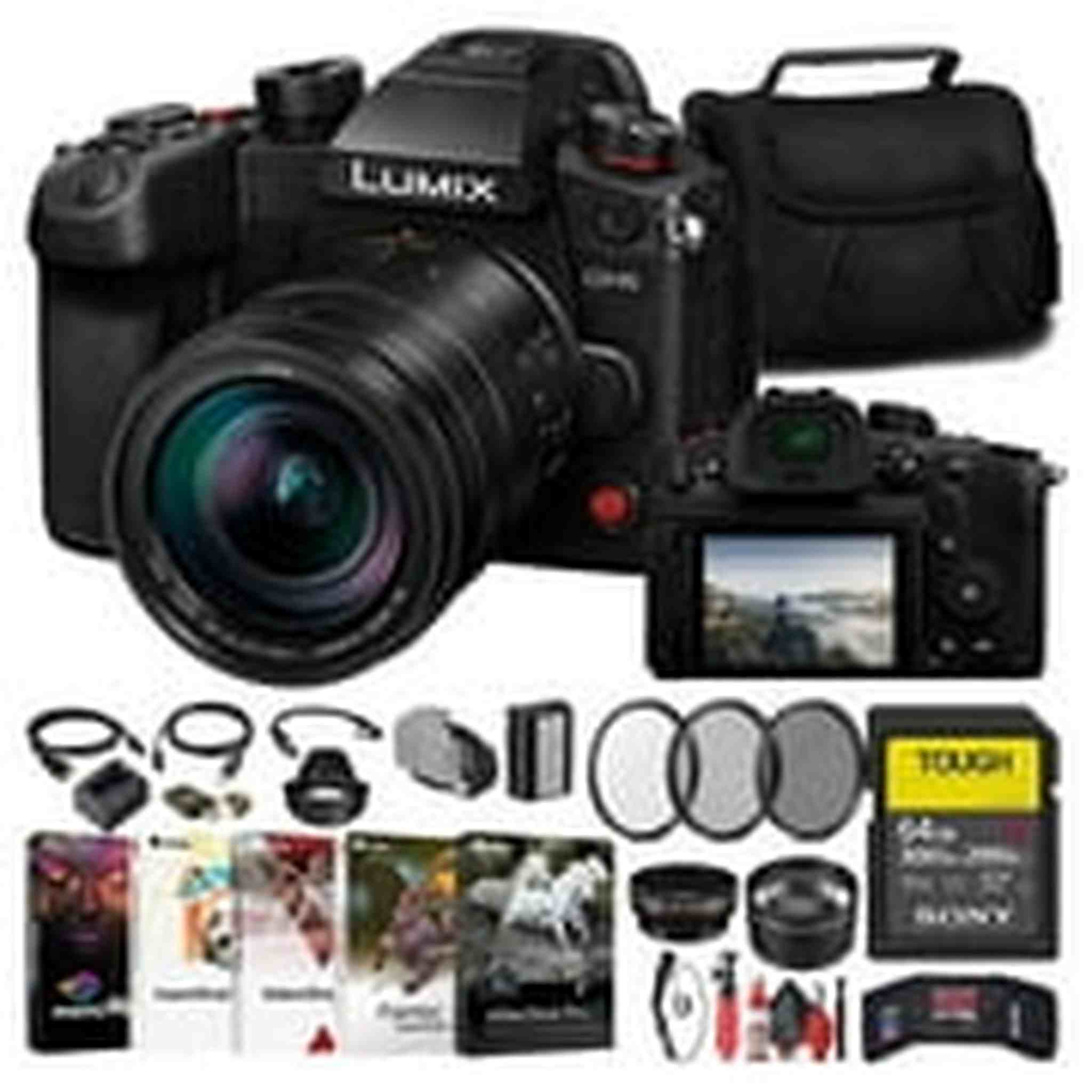 Panasonic Lumix GH6 Mirrorless Camera W/ 12-60mm f/2.8-4 Lens + 64GB Card + More Panasonic