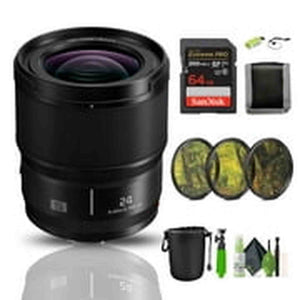 Panasonic LUMIX S Series Camera Lens, 24mm F1.8 L-Mountt Interchangeable Lens for Mirrorless Full Frame Digital Cameras, S-S24 Panasonic