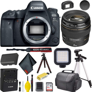 Canon EOS 6D Mark II DSLR Camera w/ 32GB Memory + Accessories Bundle Canon