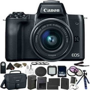 Canon EOS M50 Mirrorless Digital Camera with 15-45mm Lens Deluxe Bundle 04 Canon