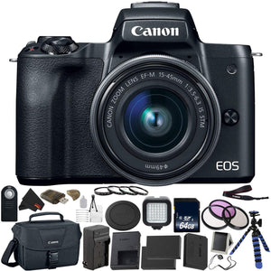 Canon EOS M50 Mirrorless Digital Camera with 15-45mm Lens Deluxe Bundle 04 Canon