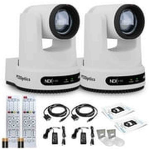 2 x PTZOptics Move 4K PTZ Camera with 12x Optical Zoom White PT12X-4K-WH-G3 + 2 x Wall Mount PTZOptics