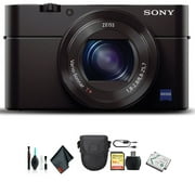 Sony Cyber-shot DSC-RX100 III Camera DSCRX100M3/B With Soft Bag, Additional Battery, 64GB Memory Card, Card Reader , Plus Essential Accessories