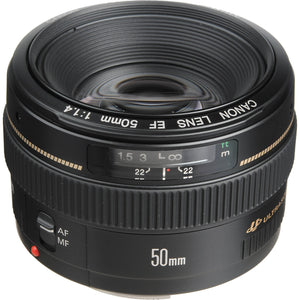 Canon EF 50 1.4 USM 58MM Lens International Model + Cleaning Kit - Used Canon