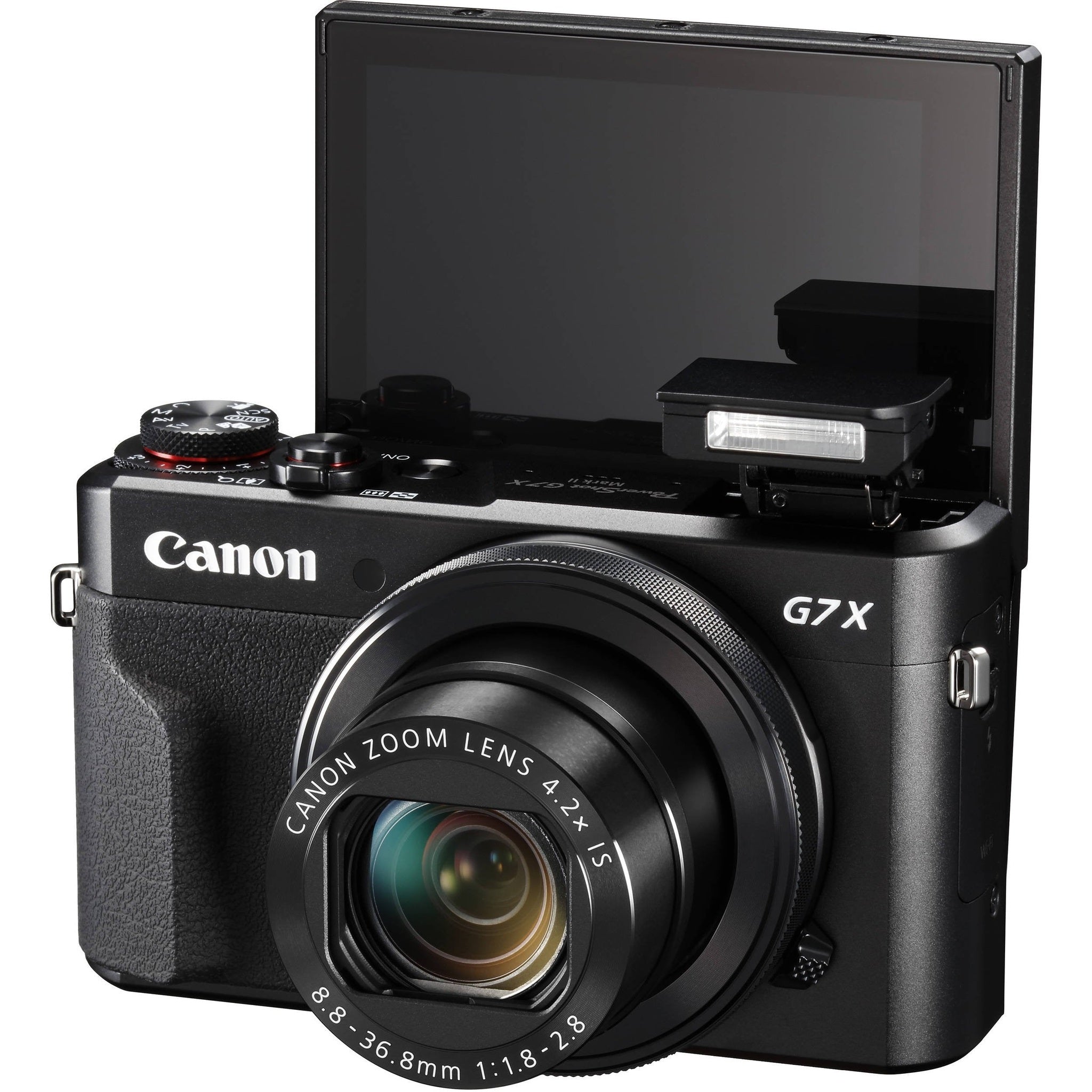 Canon PowerShot G7 X Mark II Digital Camera 1066C001 (International Model) Bundle with 32GB Memory Card + Flexible Tripod