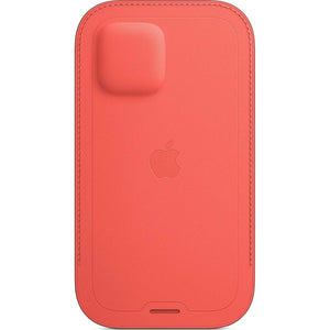 Apple iPhone 12 and 12 Pro Leather Sleeve with MagSafe - Pink Citrus Apple