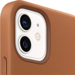 Apple iPhone 12 and iPhone 12 Pro Leather Case with Magsafe - Saddle Brown Apple