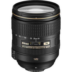Nikon AF-S NIKKOR 24-120mm f.4G ED VR Lens Intl Model + Vivitar Graduated Color Lens Filter Kit + Cleaning Kit Nikon